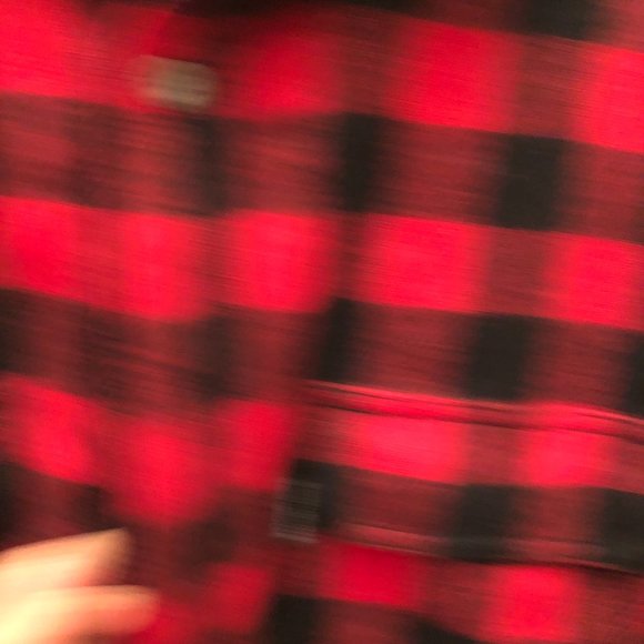 Woolrich men long sleeve wool shirt jacket in red plaid, M - Picture 6 of 12